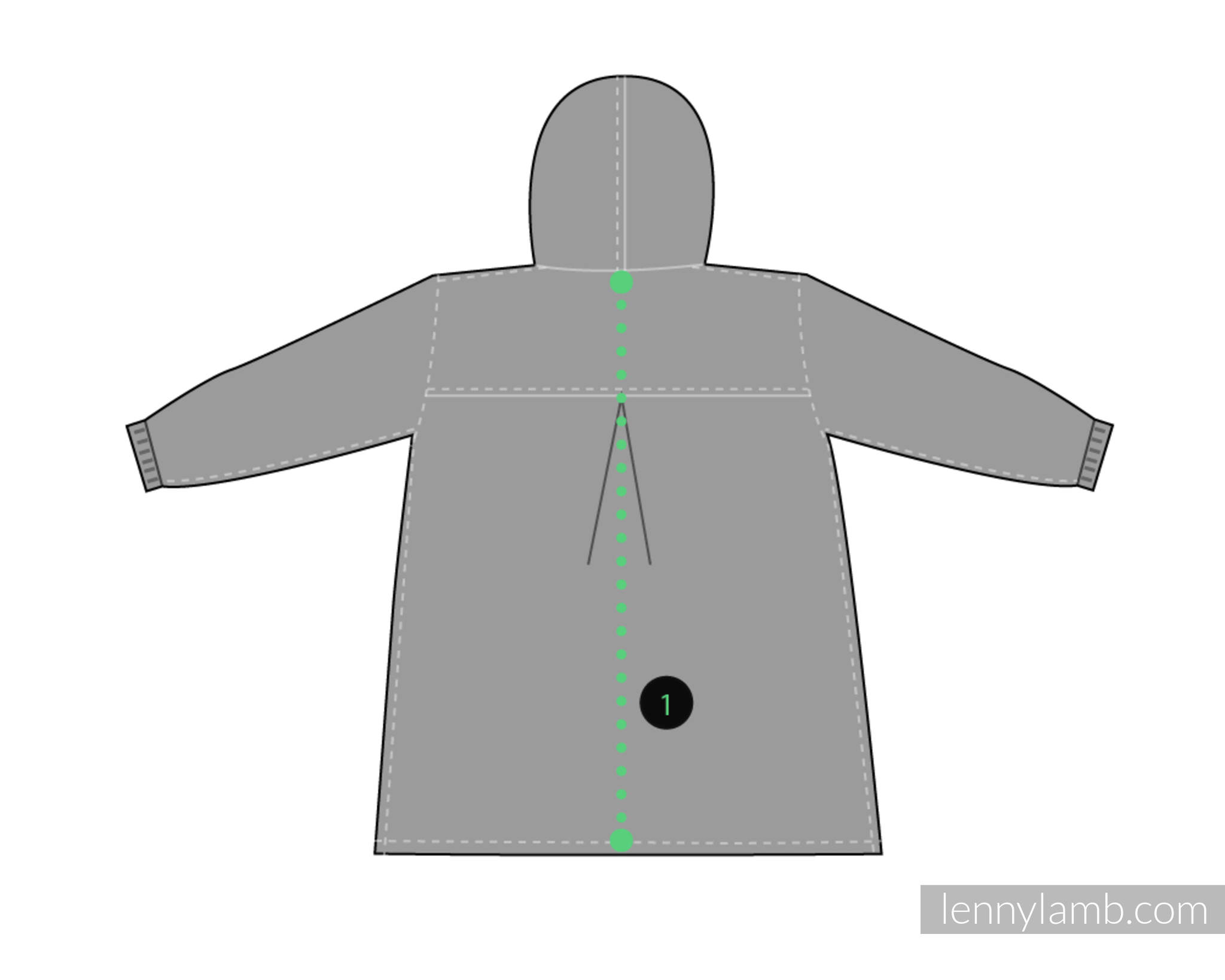 LennyLamb Girl's Coat in Rainbow Lace Dark (Size 104 only) - Image 2