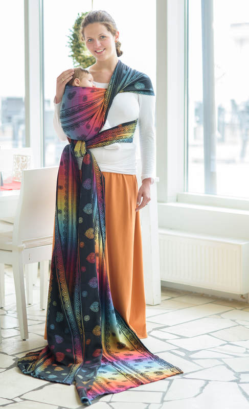 LennyLamb Baby Wrap in Rainbow Lace Dark Size 6 - Image 2
