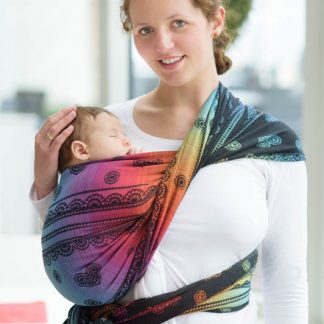 LennyLamb Baby Wrap in Rainbow Lace Dark Size 6