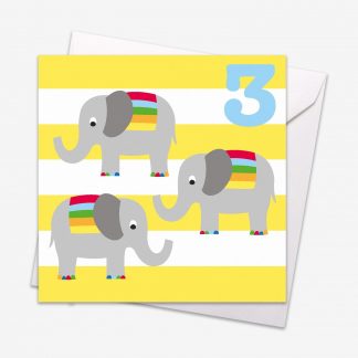 Toby Tiger Age 3 Elly Birthday Card