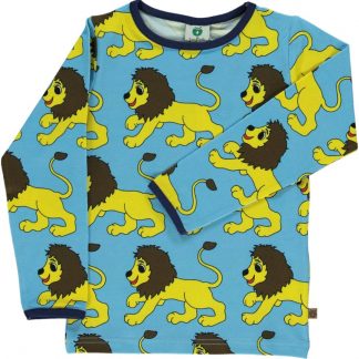 Småfolk T-shirt with Lion - Blue Grotto