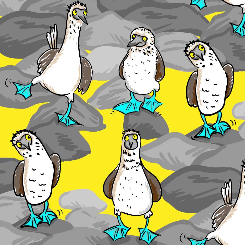 Beb and Ooo Blue Footed Boobies T-Shirt - Image 4