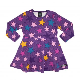 Villervalla Spinning Star Dress in Aubergine