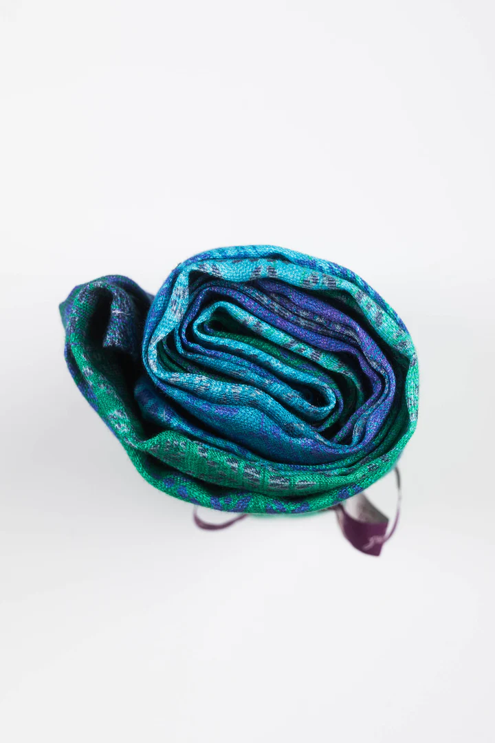 LennyLamb Swaddle Blanket in Peacock's Tail Fantasy - Image 3