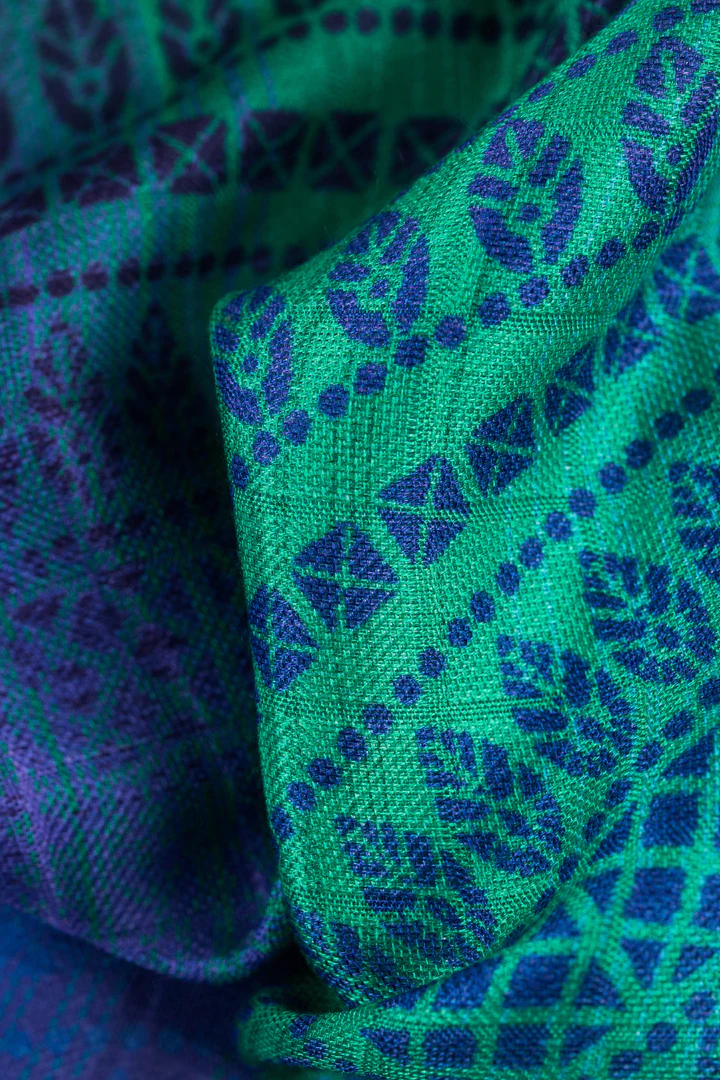 LennyLamb Swaddle Blanket in Peacock's Tail Fantasy - Image 4