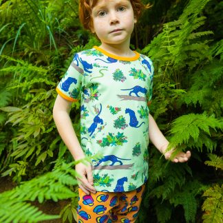 Coddi & Womple Divya Panther SS Tee in Paradise Green (2 years only)