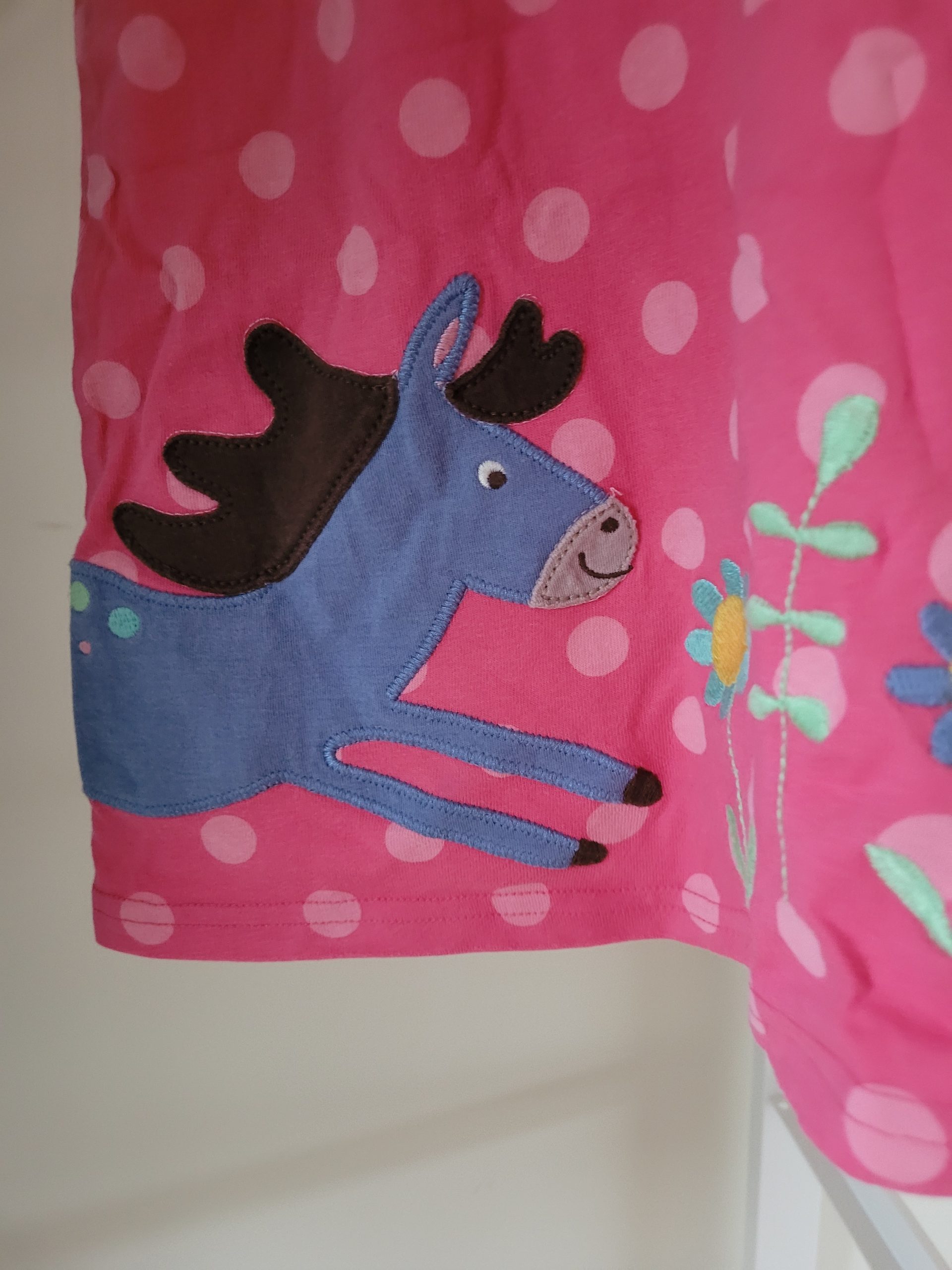 PRELOVED Frugi Pink Horse Dress Size 12-18 months - Image 2