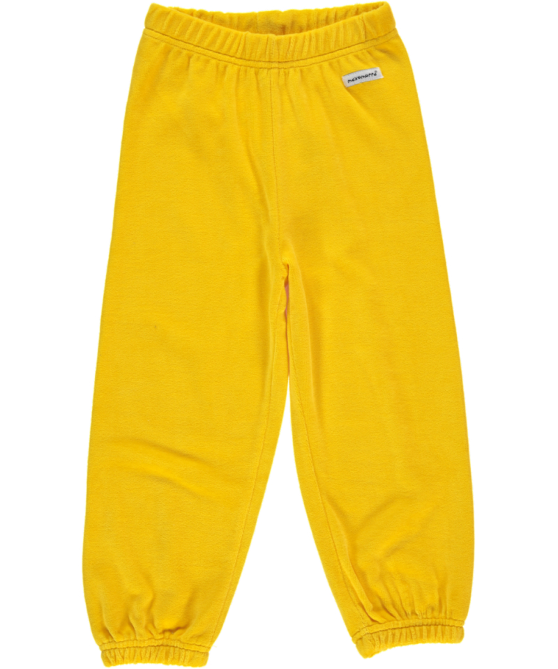 Maxomorra Yellow Velour Basic Pants