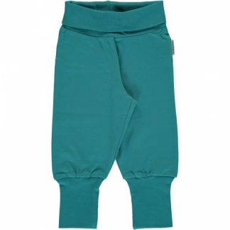 Maxomorra Soft Petrol Rib Pants