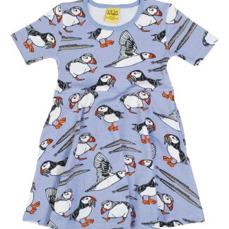 Duns Short Sleeved Puffin Skater Dress in Easter Egg