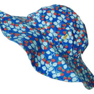 Duns Wild Strawberries Sun Hat in Blue (XL only)
