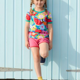 Toby Tiger Organic Fruit Flower Print SS Top