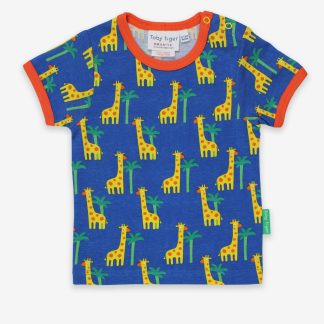 Toby Tiger Organic Giraffe Print SS T-Shirt (4-5 Years Only)