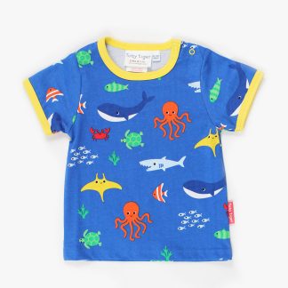 Toby Tiger Organic Sealife Print SS T-Shirt