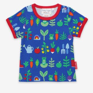 Toby Tiger Organic Vegetable Garden Print SS T-Shirt