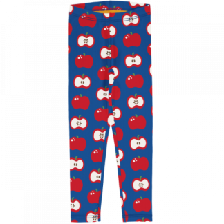 Maxomorra Lined Sweat Leggings in Farm Apple