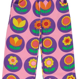 Småfolk Sweatpants with Flower in Sea Pink