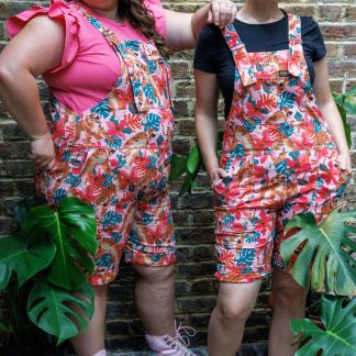 Run & Fly Tiger Lily Stretch Twill Dungaree Shorts