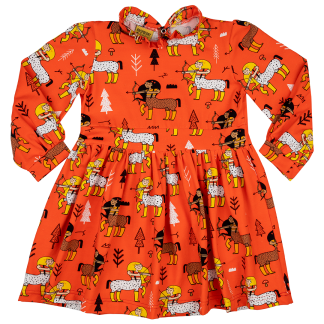 Raspberry Republic Dress in Enchanted Forest Tomato