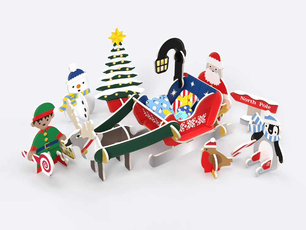 Playpress Santa's Midnight Sleigh Ride Playset - Image 5