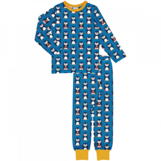 Maxomorra Long Sleeved Pyjamas in Arctic Penguin