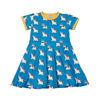 Maxomorra Short Sleeved Circle Dress in Tales Unicorn
