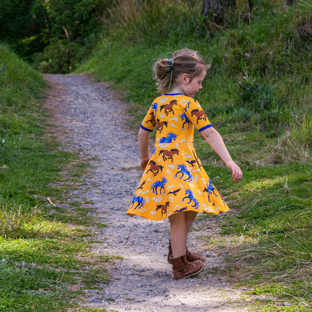 Coddi & Womple Storm Leader of the Wild Herd Short Sleeved Twirl Dress (2 years only) - Image 6