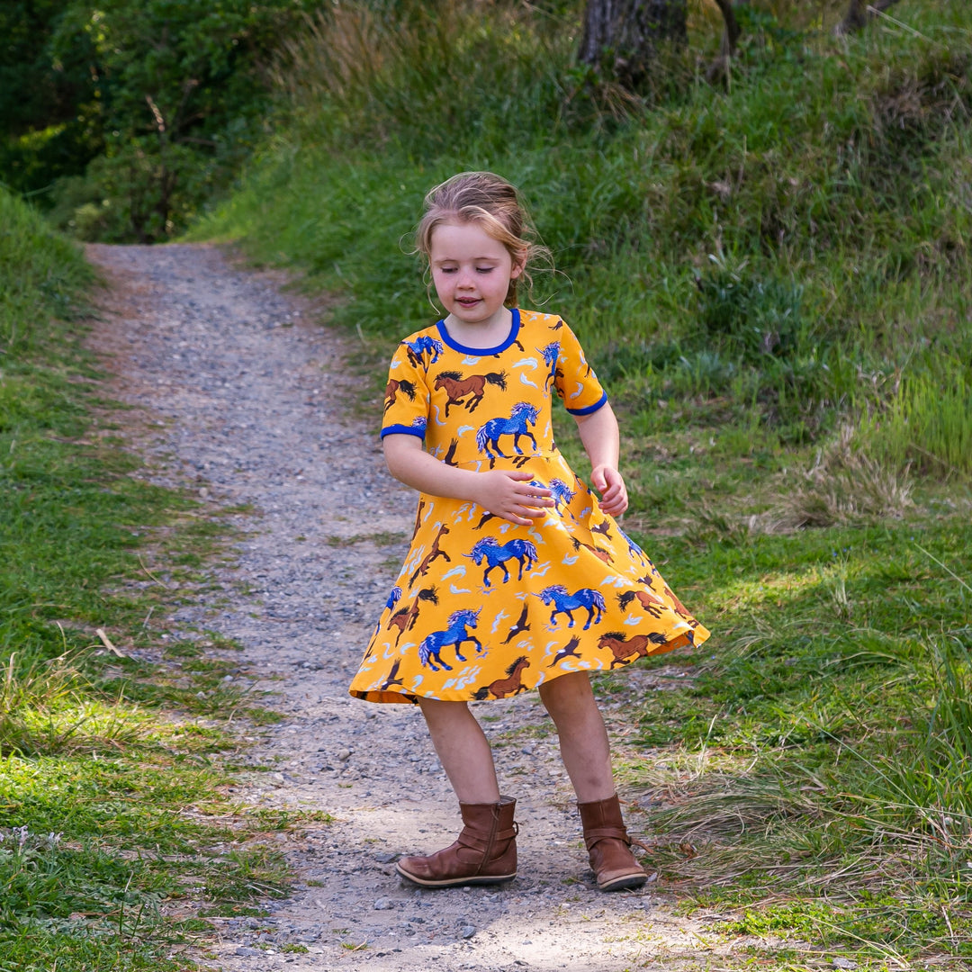 Coddi & Womple Storm Leader of the Wild Herd Short Sleeved Twirl Dress (2 years only) - Image 5