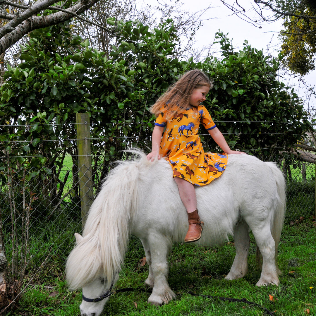 Coddi & Womple Storm Leader of the Wild Herd Short Sleeved Twirl Dress (2 years only) - Image 10
