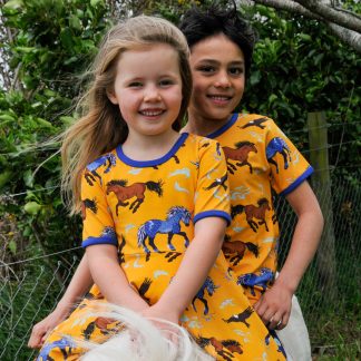 Coddi & Womple Storm Leader of the Wild Herd Short Sleeved Twirl Dress (2 years only)