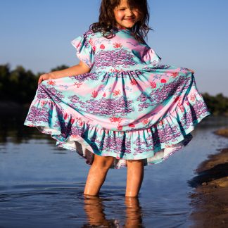 Mullido Pink School of Fish Spring Dress (Size 98/104 Only)
