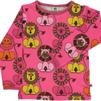 Småfolk Long Sleeved T-Shirt with Lion in Pink (7-8 Years Only)