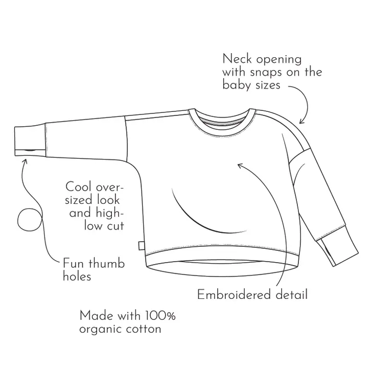 Merle Organic Oversized Box Sweatshirt - Stag Beetle - Image 10