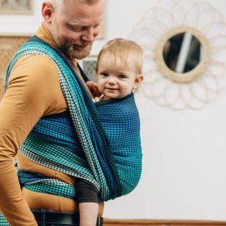 LennyLamb Baby Wrap in Waffle Weave Fairytale Size Small, 5