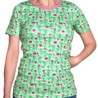 Duns Adult Short Sleeved Top in Viola Spring Bouquet