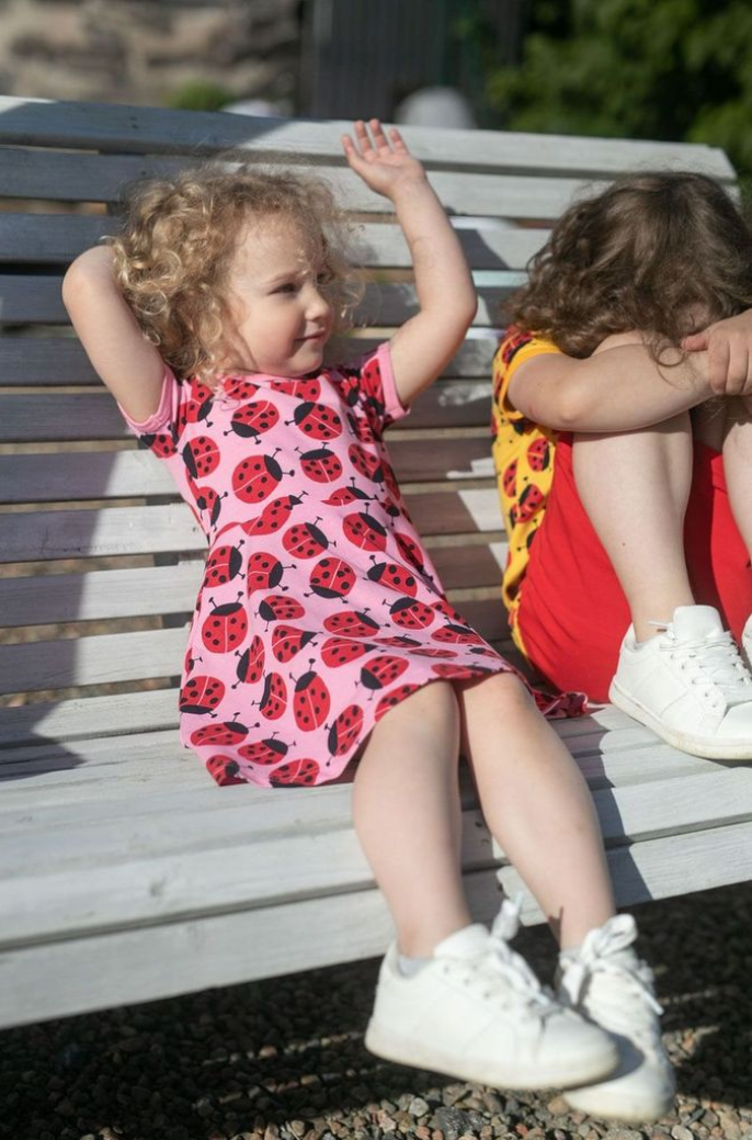 Paapii Sani Dress in Kerttu Ladybird Light Pink - Image 5