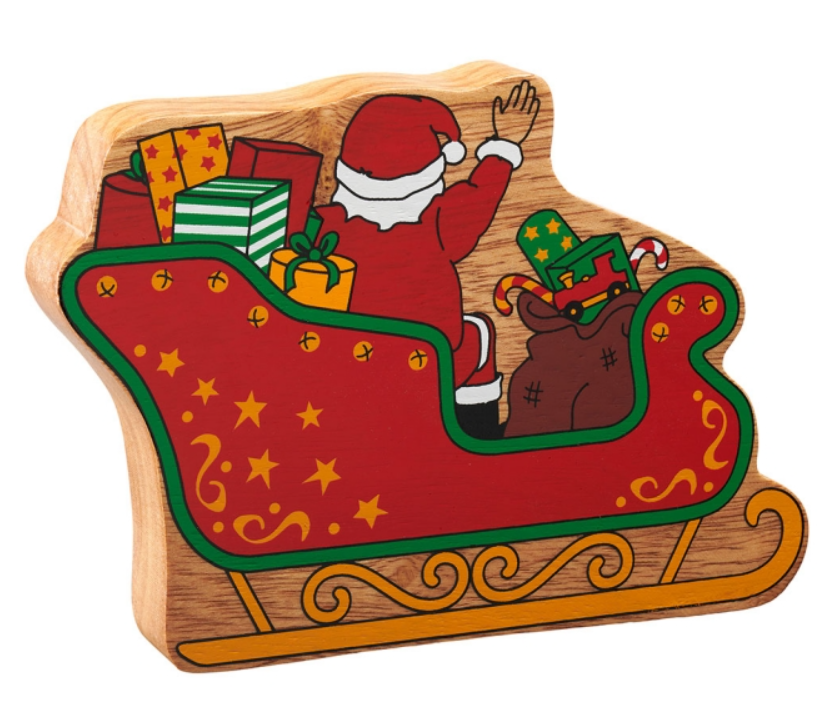 Lanka Kade Natural Red Father Christmas in a Sleigh - Image 3