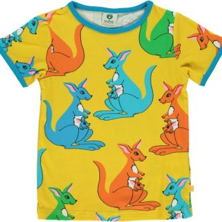 Småfolk Short Sleeved T-shirt with Kangaroos Yellow