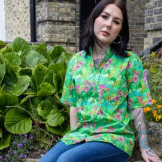 Run & Fly Mushroom Babes Frog Short Sleeved Shirt (Large Only)