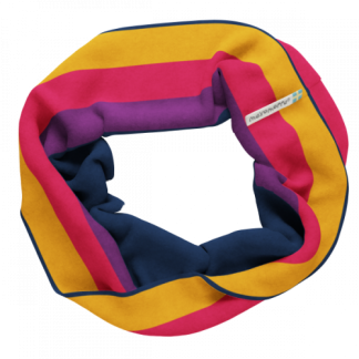 Maxomorra Sweat Tube Scarf in Purple Stripes (Approx 9-12 Years Only)