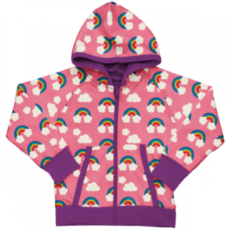 Maxomorra Reversible Hooded Cardigan in Rainbow (Size 98/104 only)