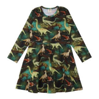 Walkiddy Dinosaur Jungle LS Flare Dress