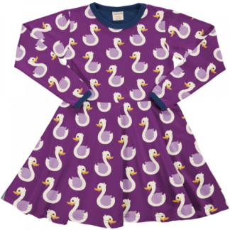 Maxomorra LS Circle Dress in Swan