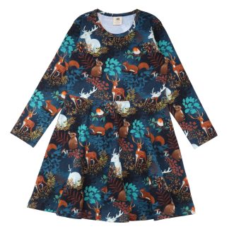 Walkiddy Secret Forest LS Flare Dress