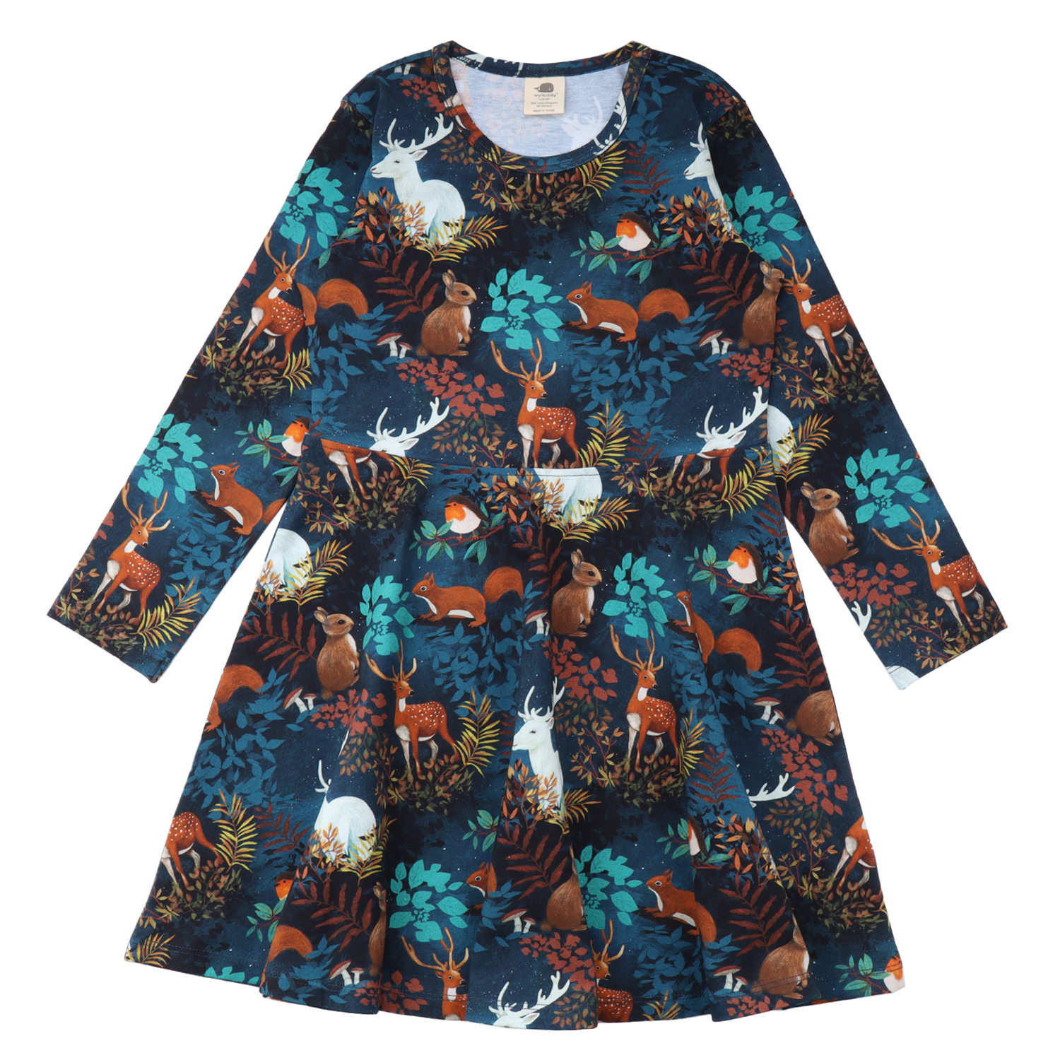 Walkiddy Secret Forest LS Flare Dress