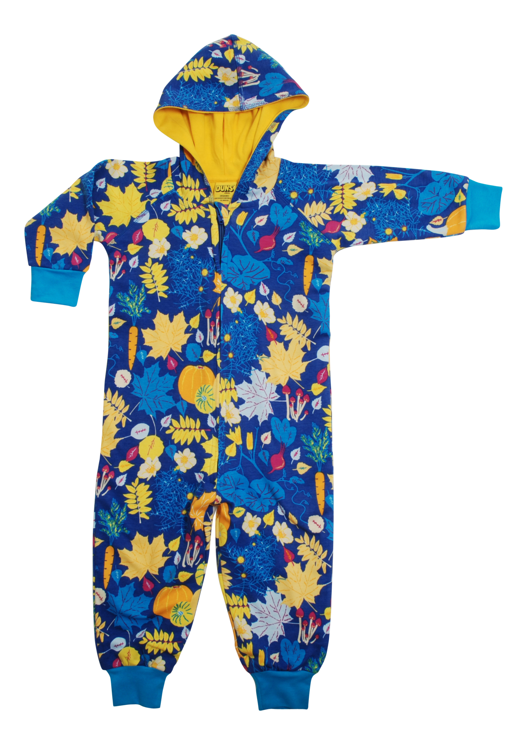 Duns Hood Suit in Fall Flowers Blue