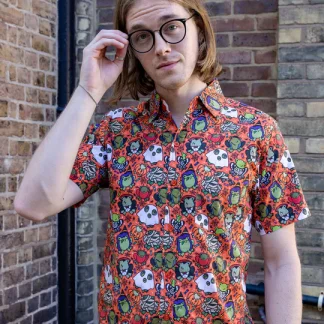 Run & Fly Halloween: Party Frogs Short Sleeve Shirt (Extra Large Only)