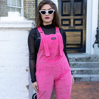 Run & Fly Pink Stretch Corduroy Dungarees