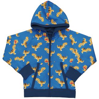 Maxomorra Reversible Hooded Cardigan in Dino (Size 98/104 Only)