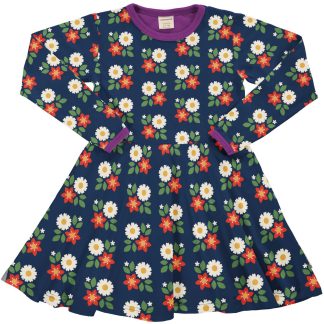 Maxomorra Long Sleeved Circle Dress in Flowers